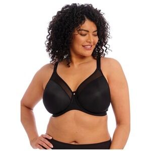 NEW Elomi Smooth Underwire Bra 36G Black Aerocool Molded Non-Padded EL4301 BLK